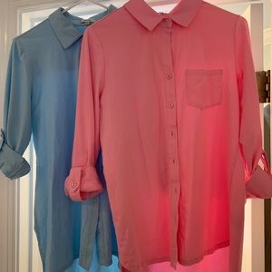 2 Tyler Böe long button-up blouses